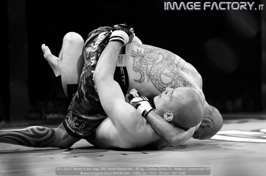 2011-05-07 Milano in the cage 3061 Mixed Martial Arts - 65 kg - Cristian Binda ITA - Matteus Lahdesmaki FIN